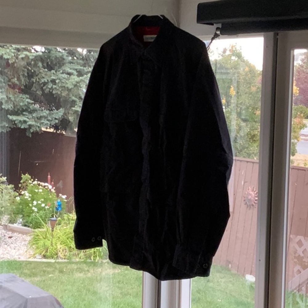 CANYON RIVER BLUES M HEAVY BLACK SHIRT ZIP OFF ARMS